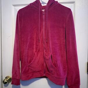 Velour Pink Hoodie